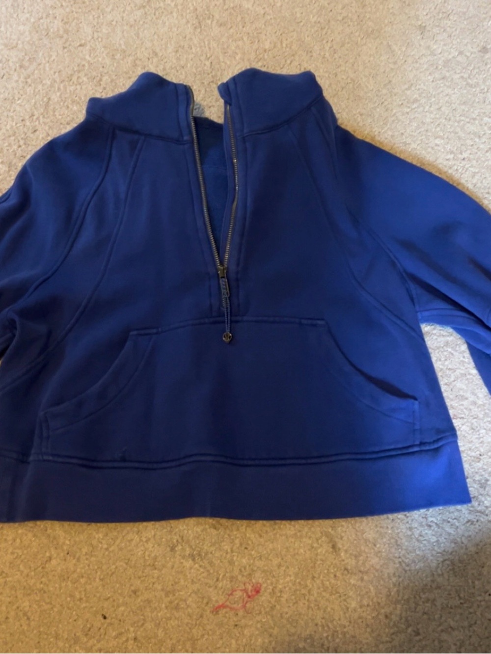 lululemon athletica Women's Quarter-Zip Cowl Sweater - Royal Blue